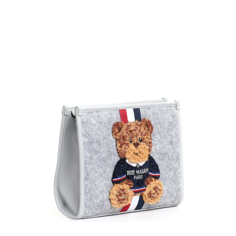 Sorelle Perego clutch grigio con Teddy Fino al 60% di sconto