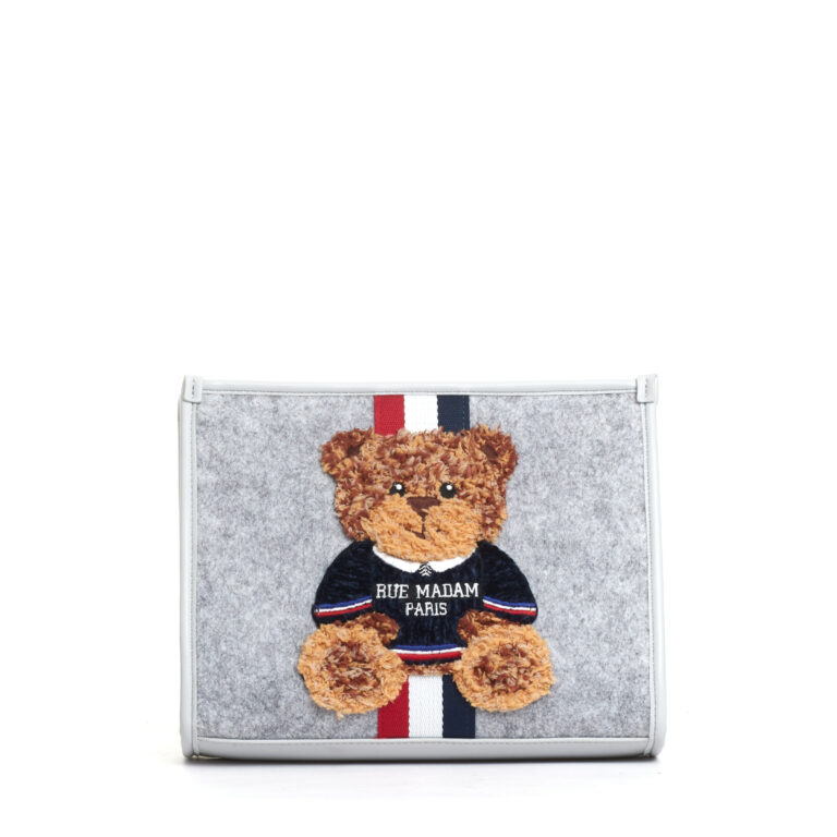 Sorelle Perego clutch grigio con Teddy Fino al 60% di sconto