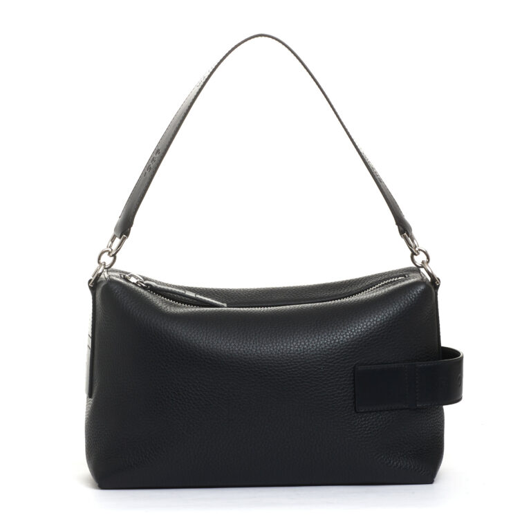 Sorelle Perego bauletto script pelle nera Offerta speciale della fabbrica