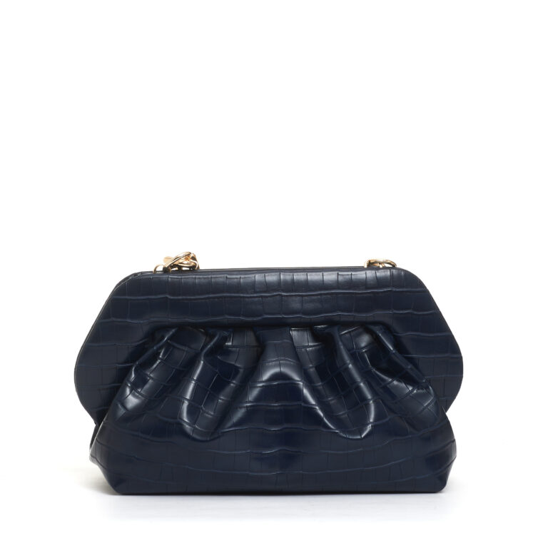 Sorelle Perego clutch stampa cocco blu Trasporto libero internazionale
