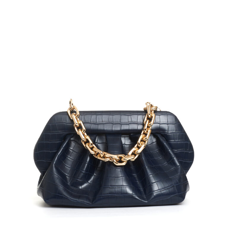 Sorelle Perego clutch stampa cocco blu Trasporto libero internazionale