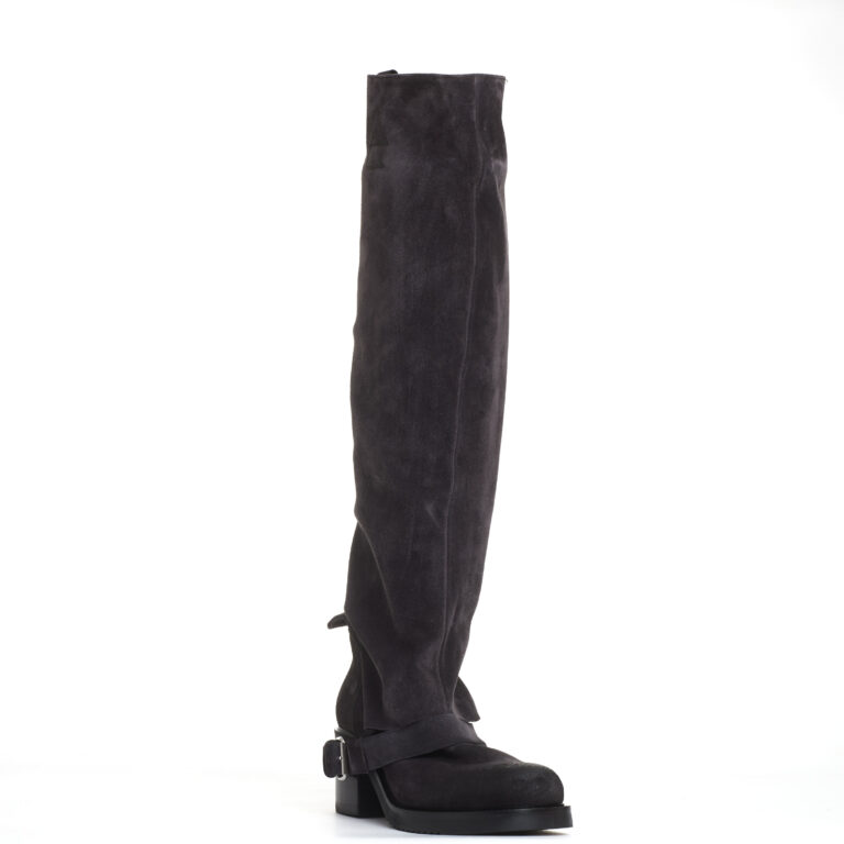 Sorelle Perego stivale biker camoscio antracite Esporta salva