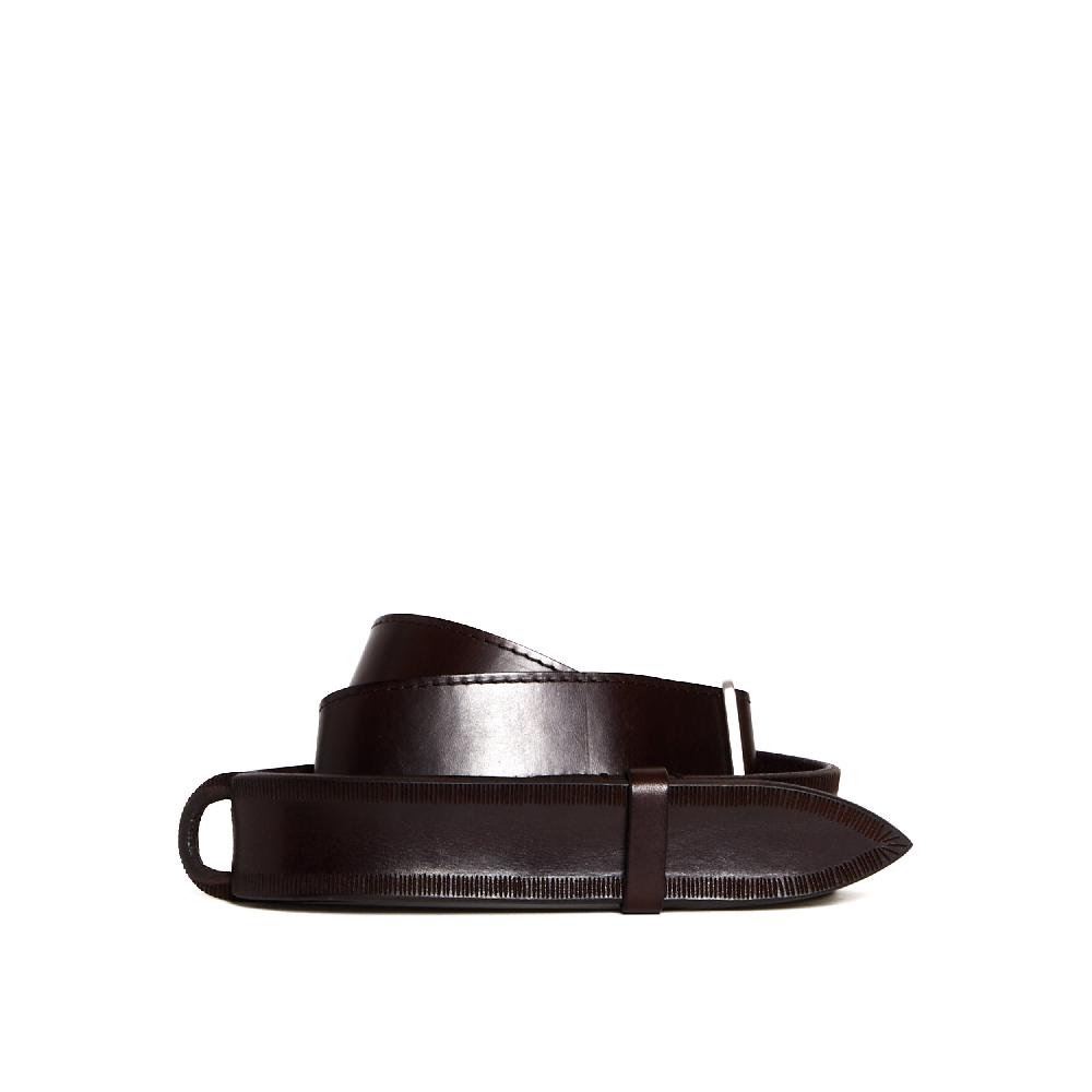Sorelle Perego cintura nobuckle pelle bull marrone lavorata 50% di sconto per tempo limitato