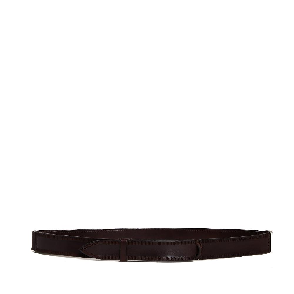 Sorelle Perego cintura nobuckle pelle bull marrone lavorata 50% di sconto per tempo limitato