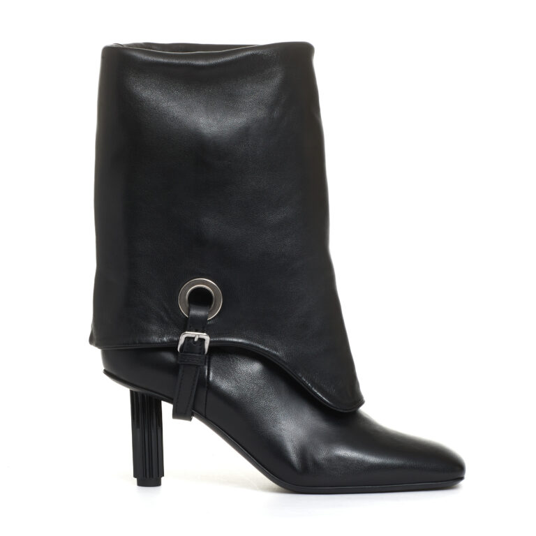 Sorelle Perego stivaletto con risvolto tacco 70 mm nero Italia