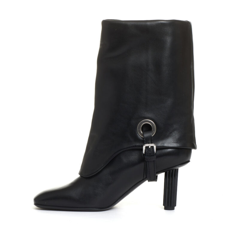 Sorelle Perego stivaletto con risvolto tacco 70 mm nero Italia