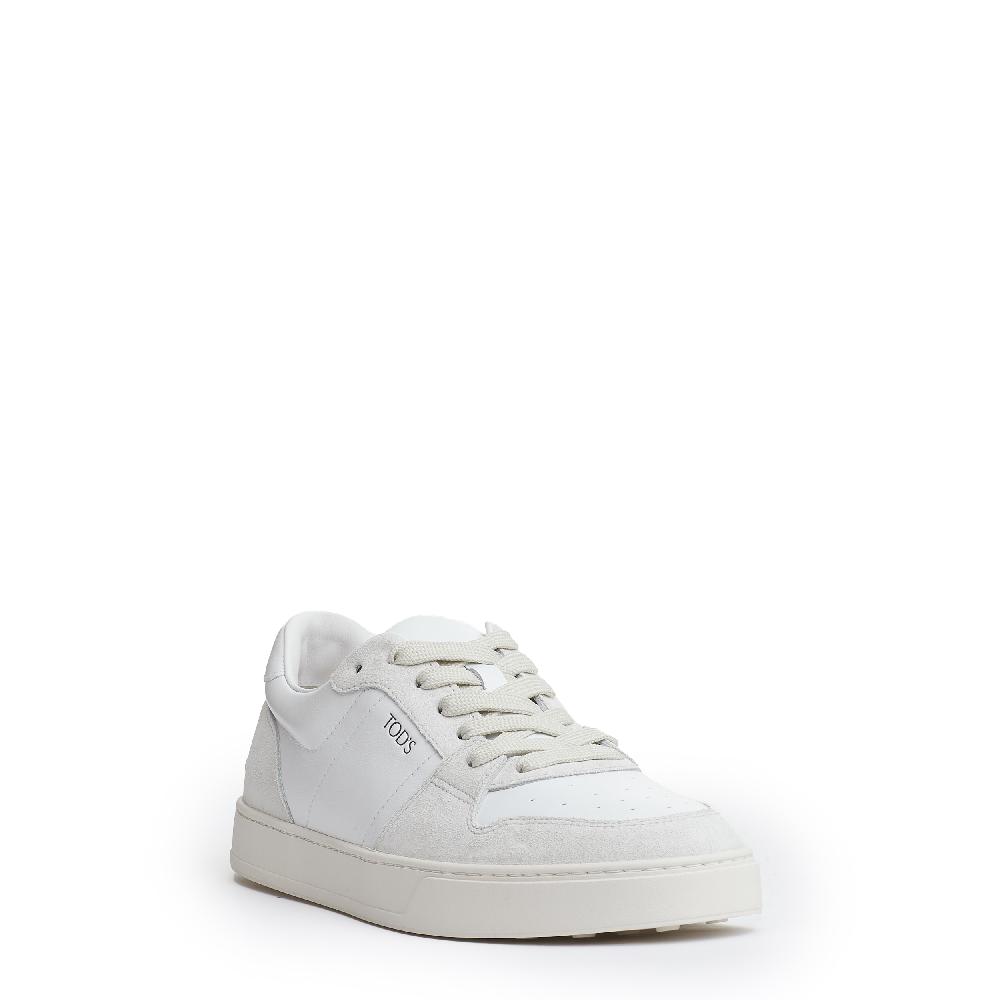 Sorelle Perego snakers pelle e camoscio bianco Vendita Calda