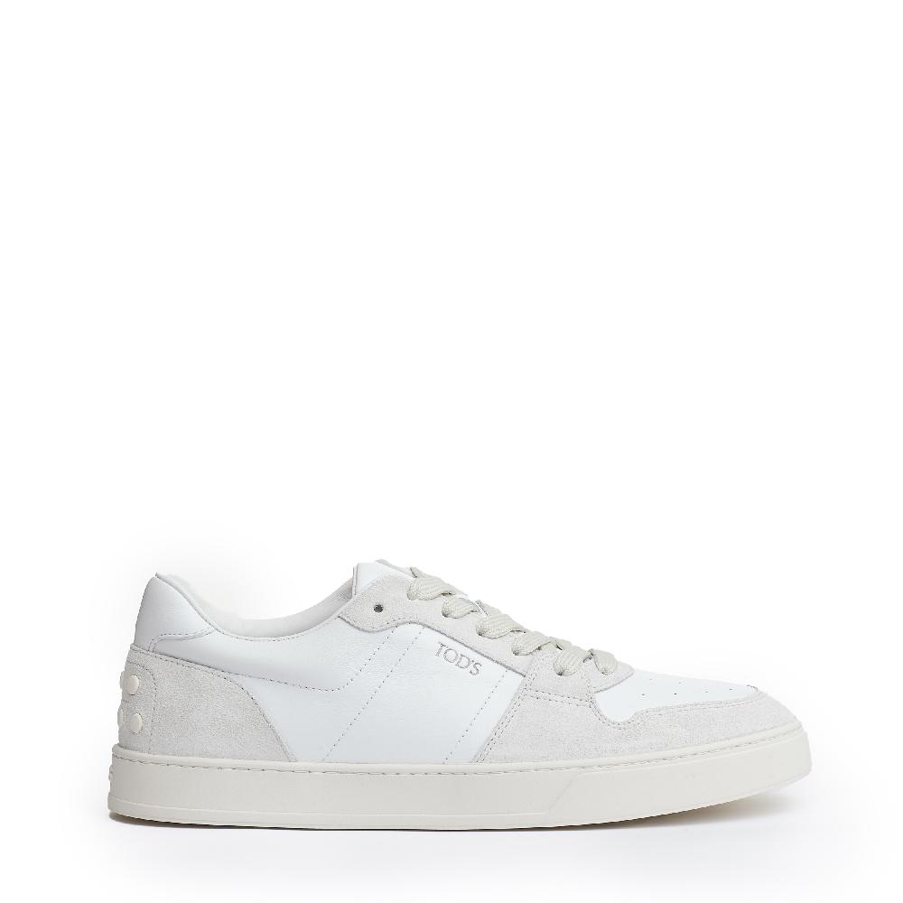 Sorelle Perego snakers pelle e camoscio bianco Vendita Calda