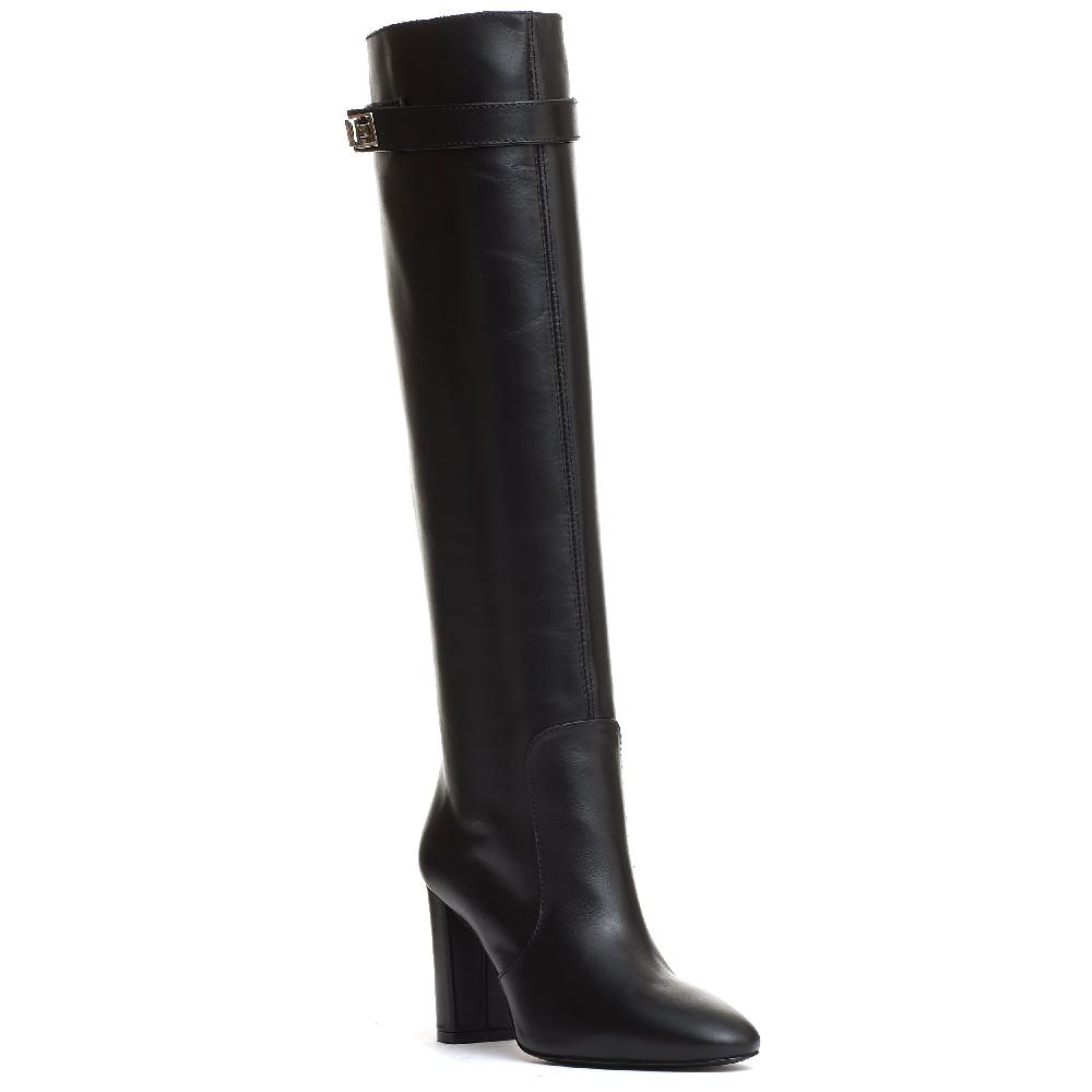 Sorelle Perego stivale pelle nera tacco 90 mm Vendite Flash