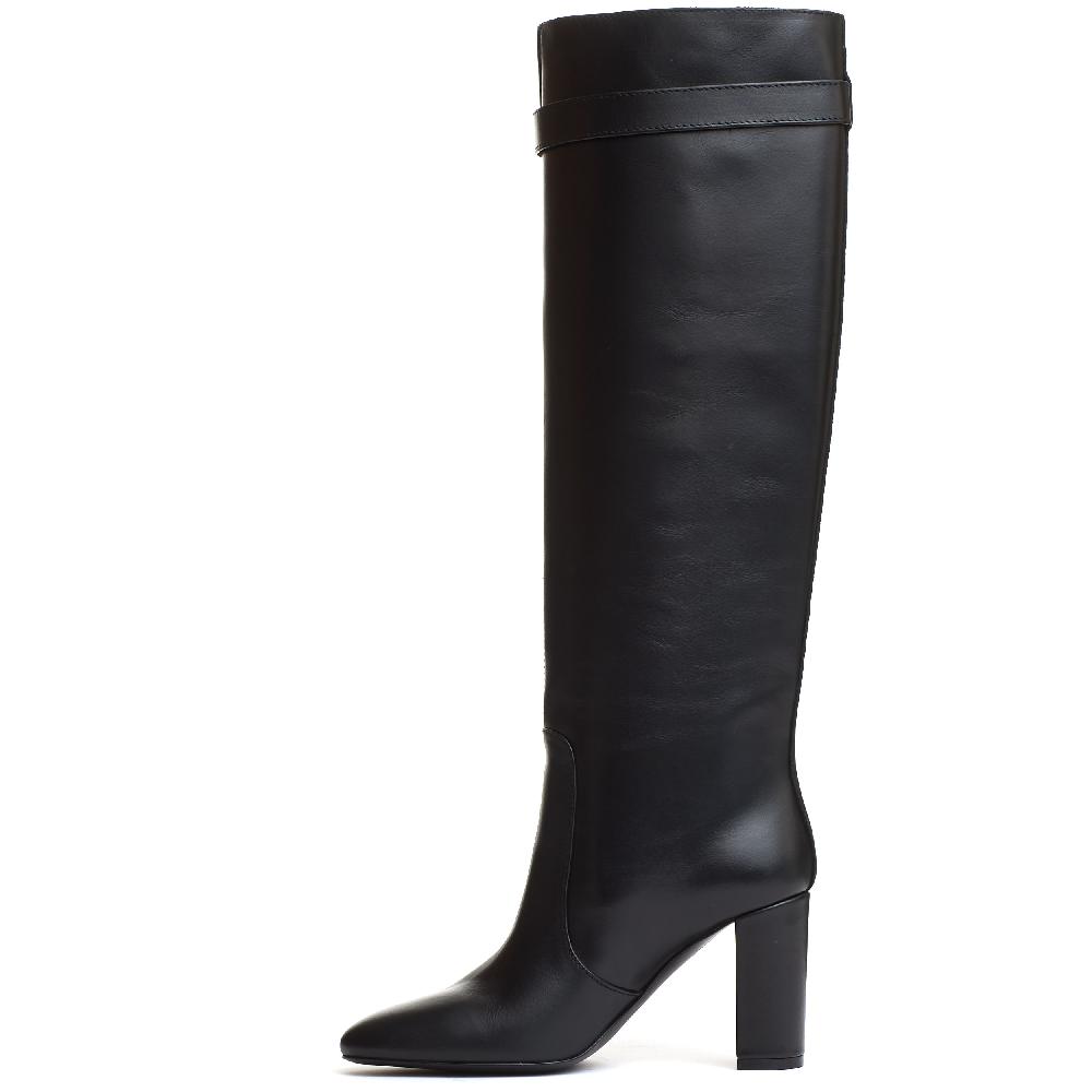 Sorelle Perego stivale pelle nera tacco 90 mm Vendite Flash