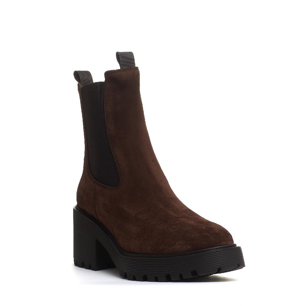 Sorelle Perego stivaletto camoscio marrone tacco 50 In Saldo