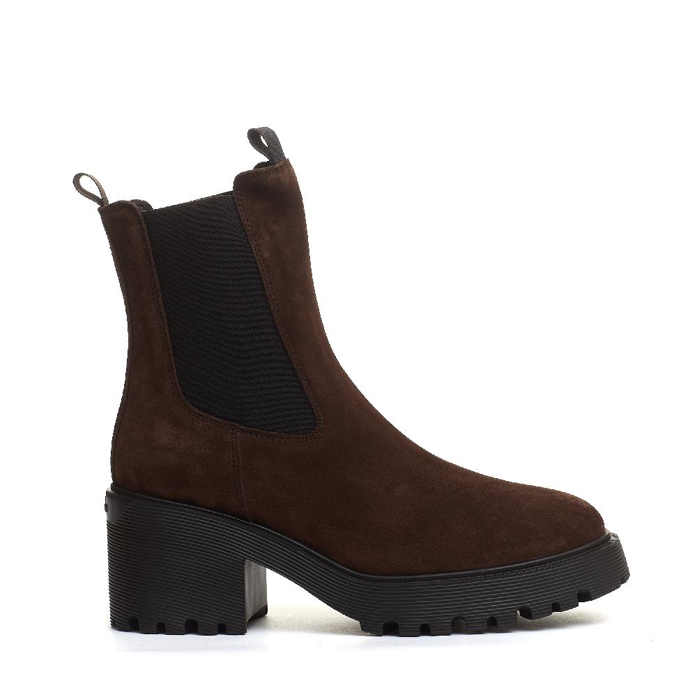 Sorelle Perego stivaletto camoscio marrone tacco 50 In Saldo