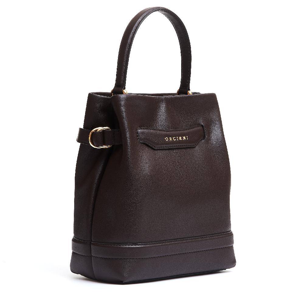 Sorelle Perego Secchiello piccolo in pelle marrone Offerta natalizia