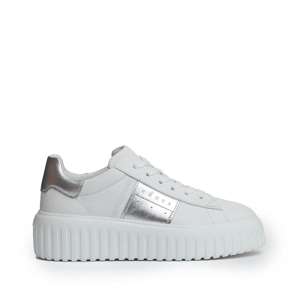 Sorelle Perego h stripes pelle bianco argento Offerte esclusive