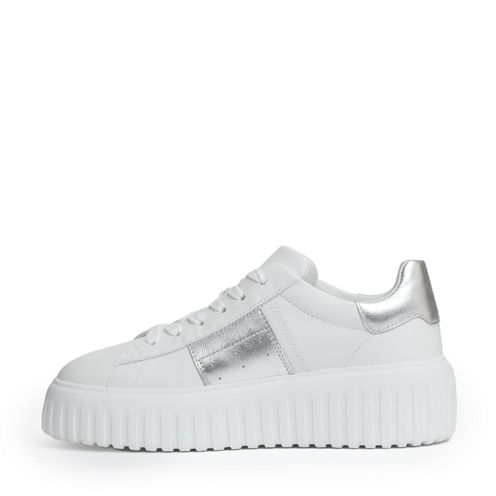 Sorelle Perego h stripes pelle bianco argento Offerte esclusive