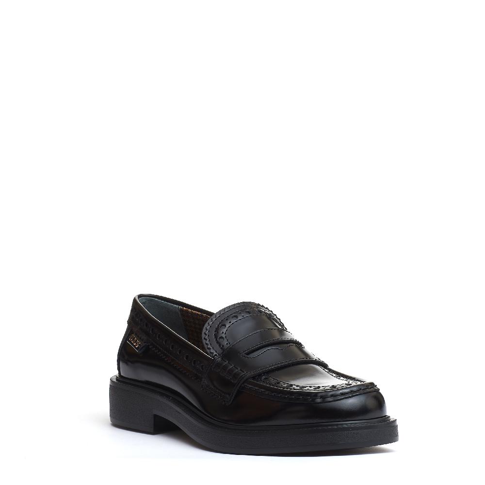 Sorelle Perego mocassino pelle spazzolata inglese nero Lightning offer