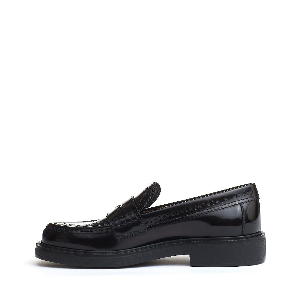 Sorelle Perego mocassino pelle spazzolata inglese nero Lightning offer