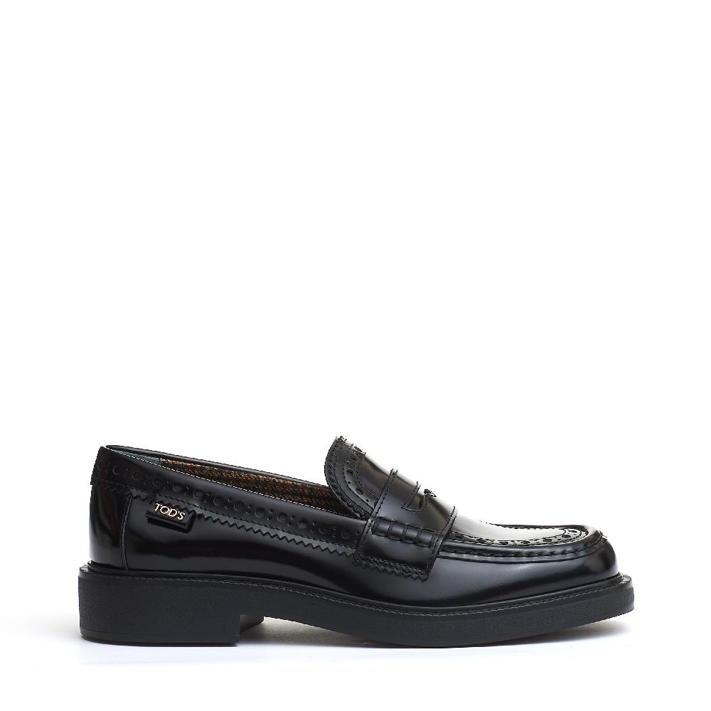 Sorelle Perego mocassino pelle spazzolata inglese nero Lightning offer