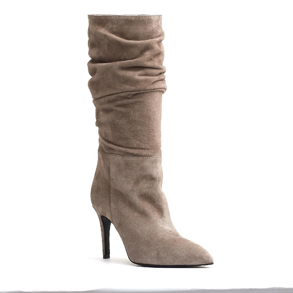 Sorelle Perego stivaletto arricciato camoscio antilope Fino al 60% di sconto