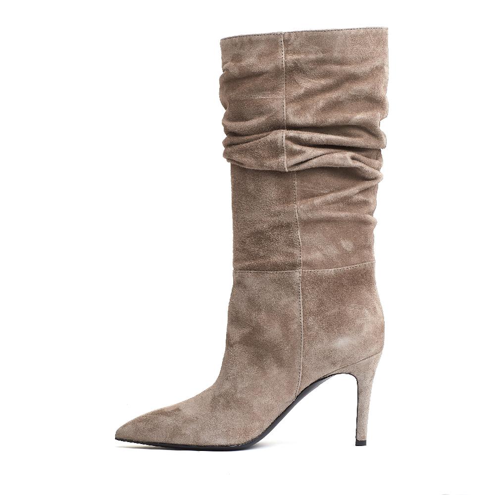 Sorelle Perego stivaletto arricciato camoscio antilope Fino al 60% di sconto