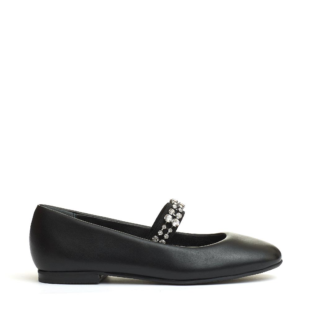 Sorelle Perego ballerina nera cinturino strass Only for today