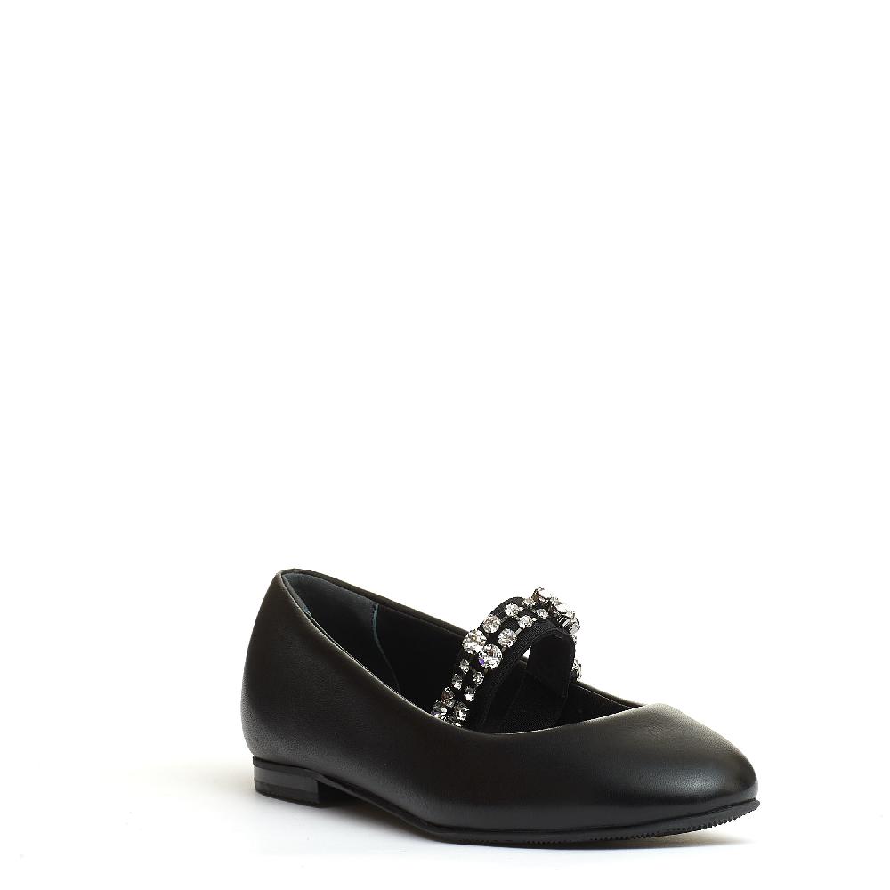 Sorelle Perego ballerina nera cinturino strass Only for today