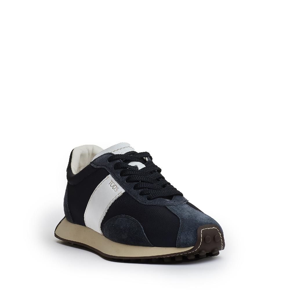 Sorelle Perego sneakers camoscio blu e tessuti Super sconto