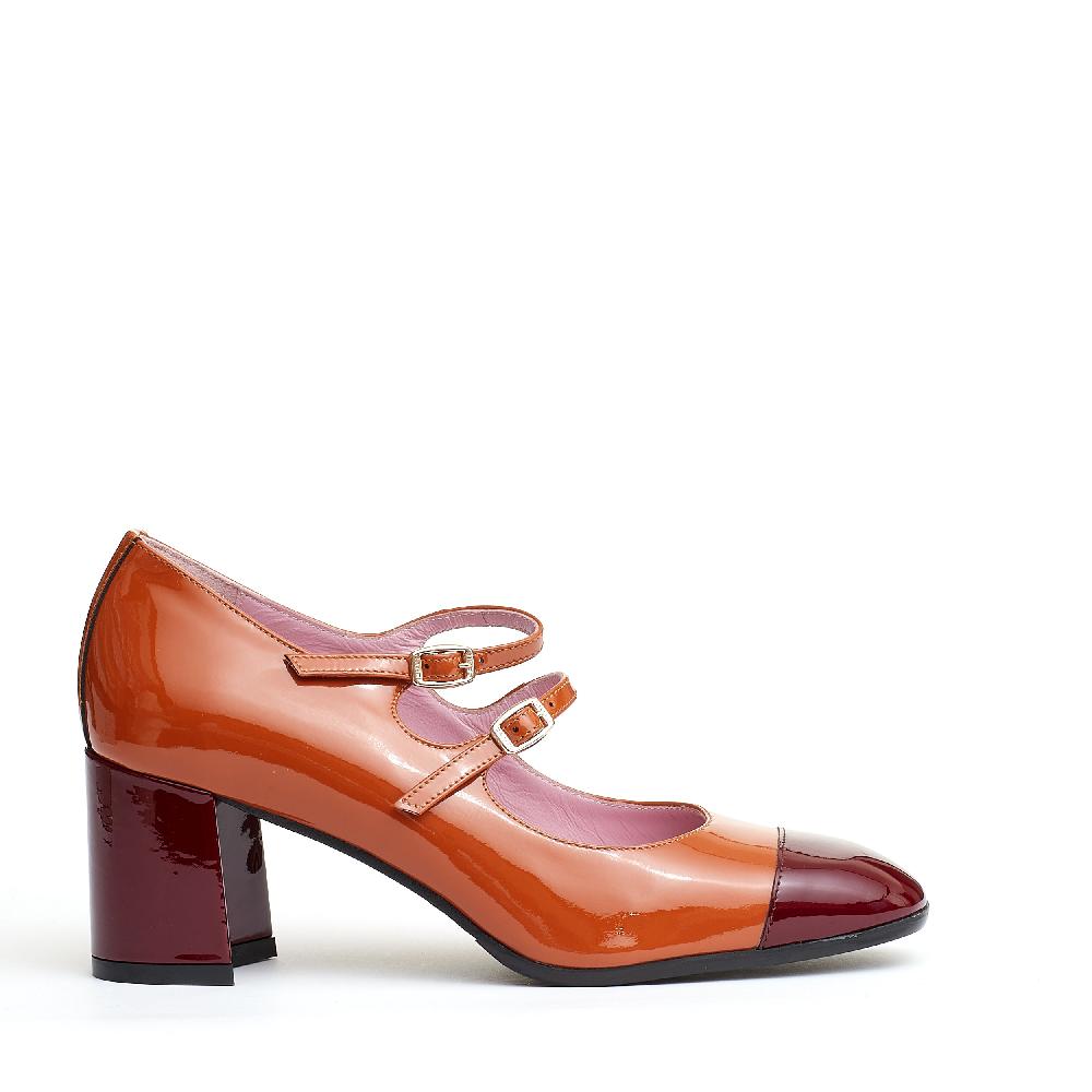 Sorelle Perego pump cinurine camel e bordeaux Promozione