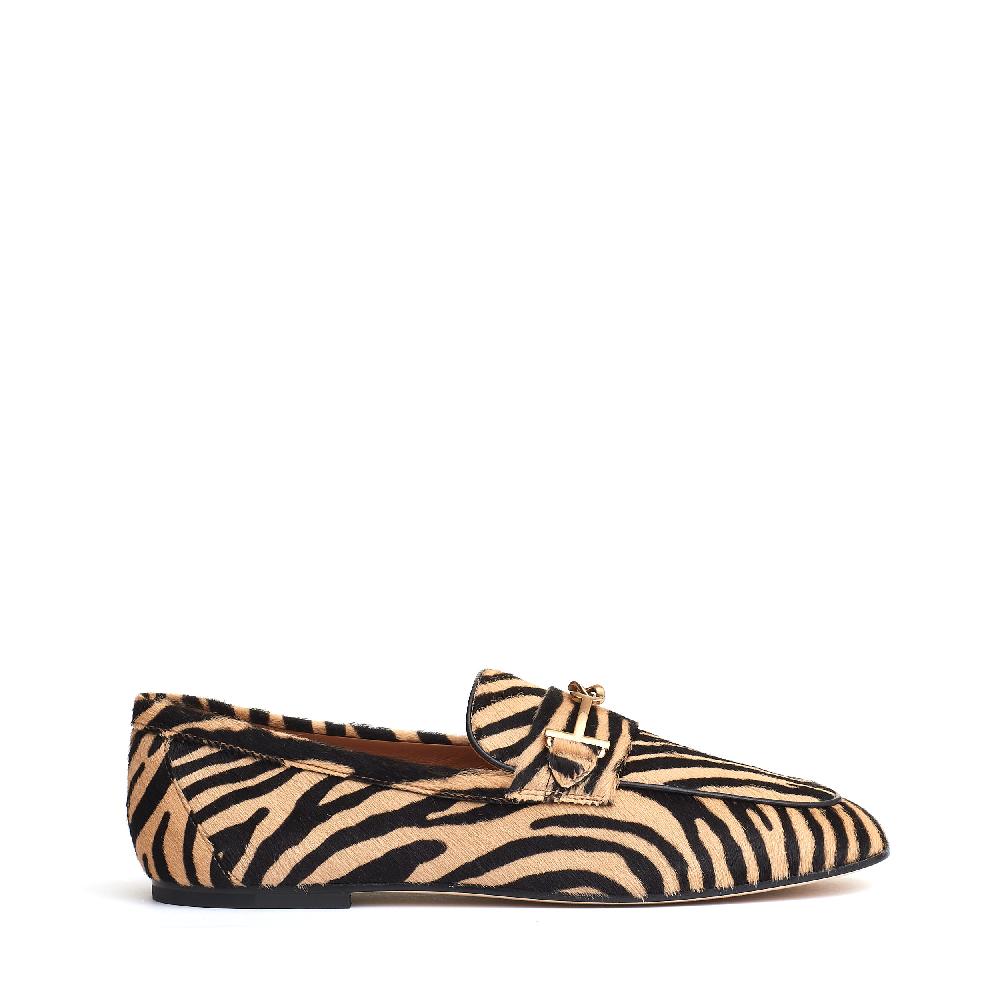 Sorelle Perego mocassino effetto cavallino beige nero Saldi