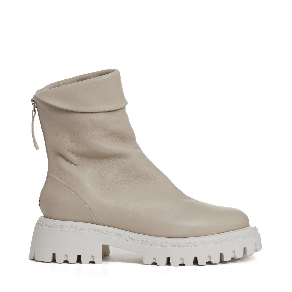 Sorelle Perego stivaletto beige cerniera dietro Offerte