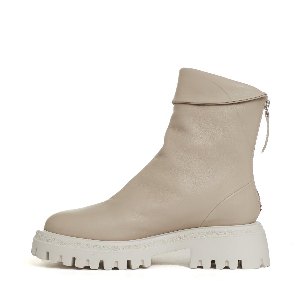 Sorelle Perego stivaletto beige cerniera dietro Offerte