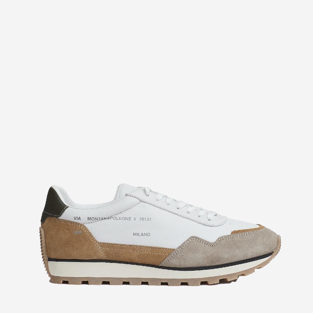 Sorelle Perego running 86er camoscio pelle bianco beige Offerta speciale