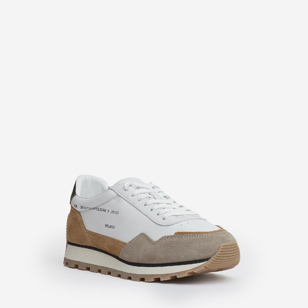 Sorelle Perego running 86er camoscio pelle bianco beige Offerta speciale