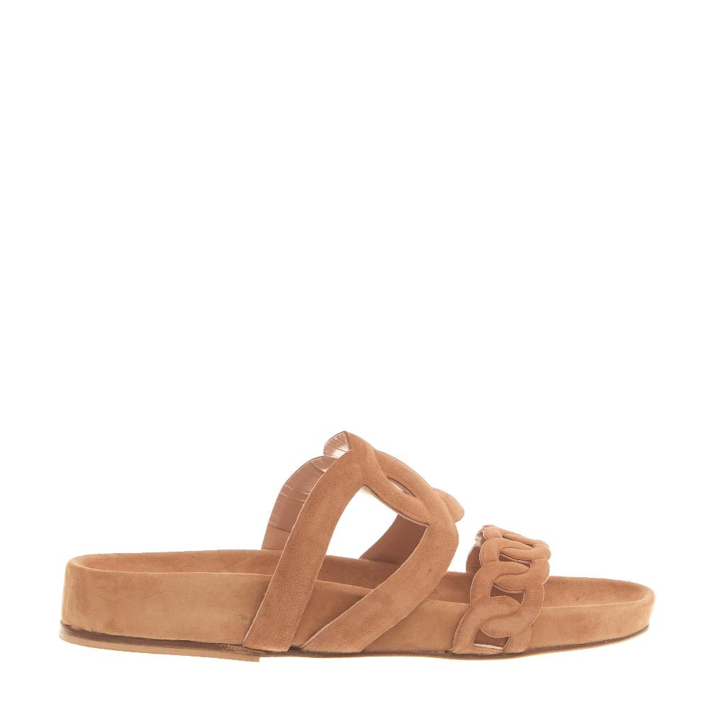 Sorelle Perego sandalo fusbet in camoscio beige Latest fashion