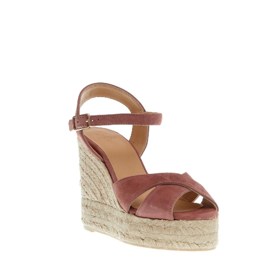 Sorelle Perego Espadrillas zeppa 110 mm incrocio rosa antico Offerte stagionali