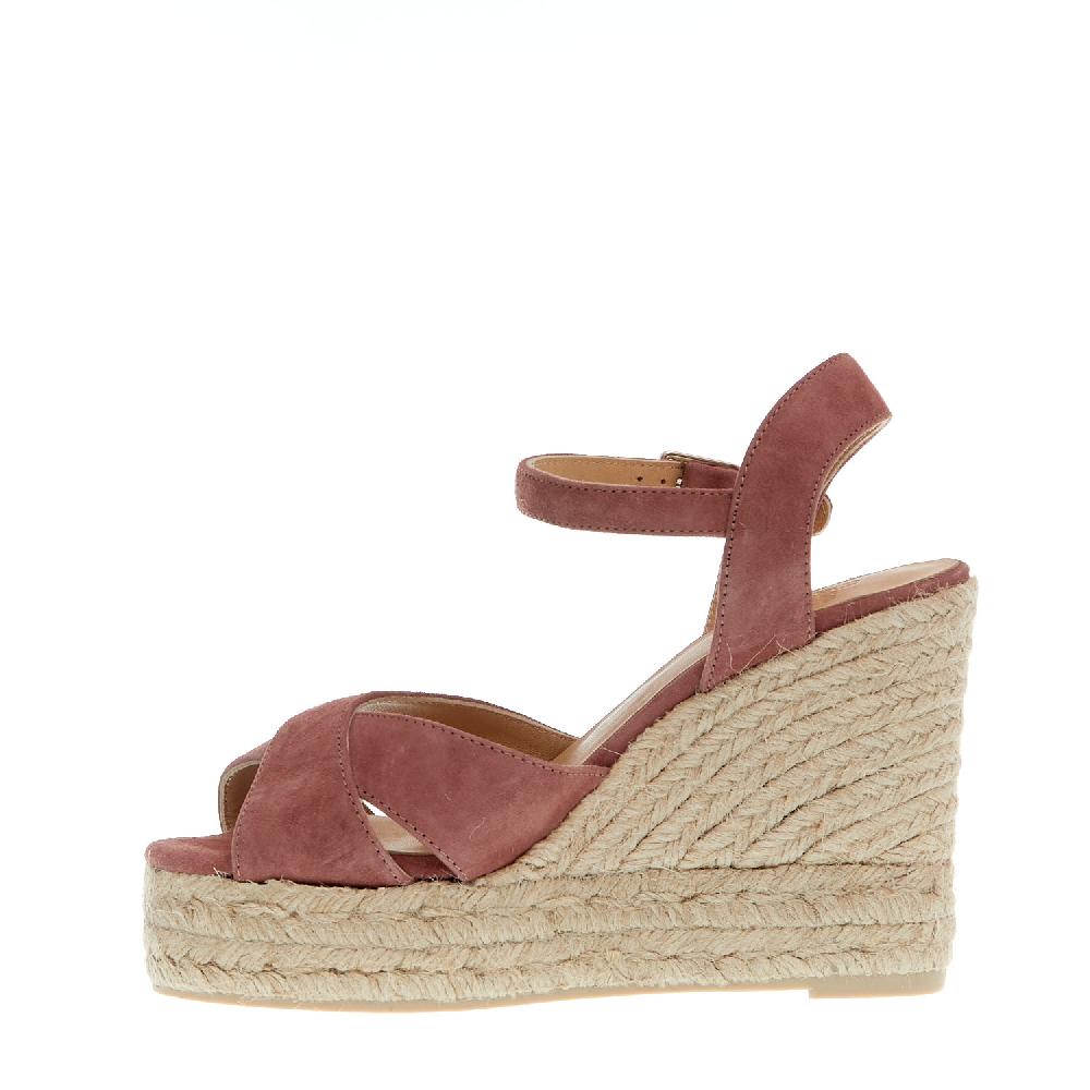 Sorelle Perego Espadrillas zeppa 110 mm incrocio rosa antico Offerte stagionali