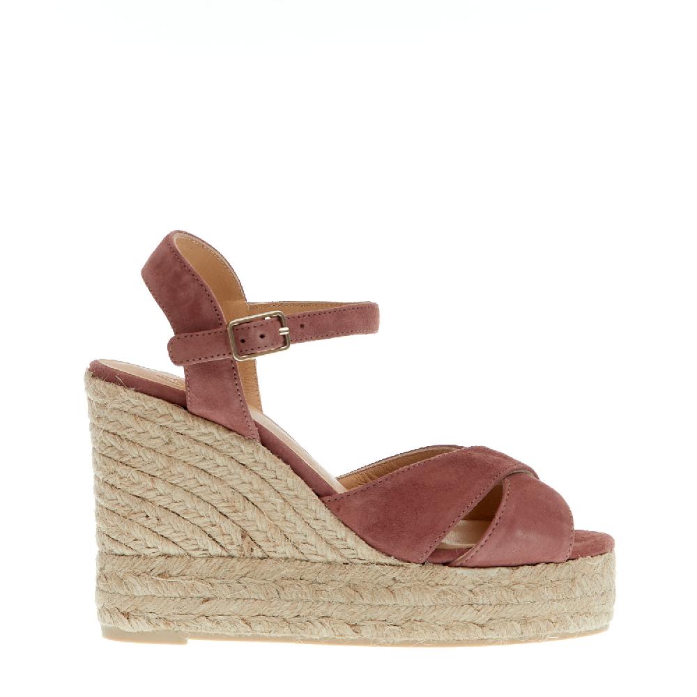 Sorelle Perego Espadrillas zeppa 110 mm incrocio rosa antico Offerte stagionali