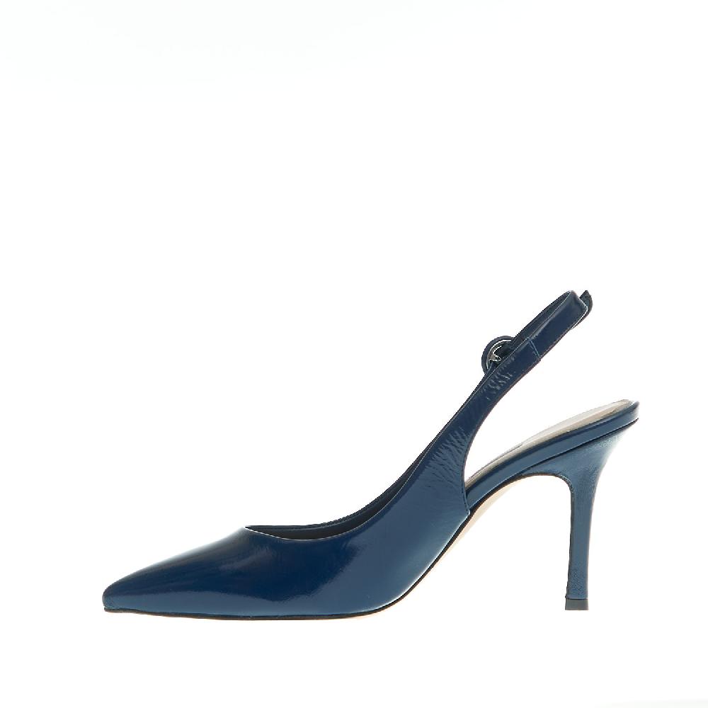 Sorelle Perego slingback vernice blu tacco 85 mm Offerte giornaliere