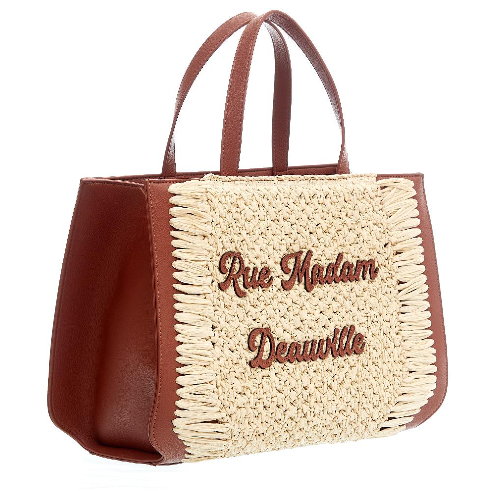 Sorelle Perego Nassau XL pelle cuoio e raffia Ritorno libero