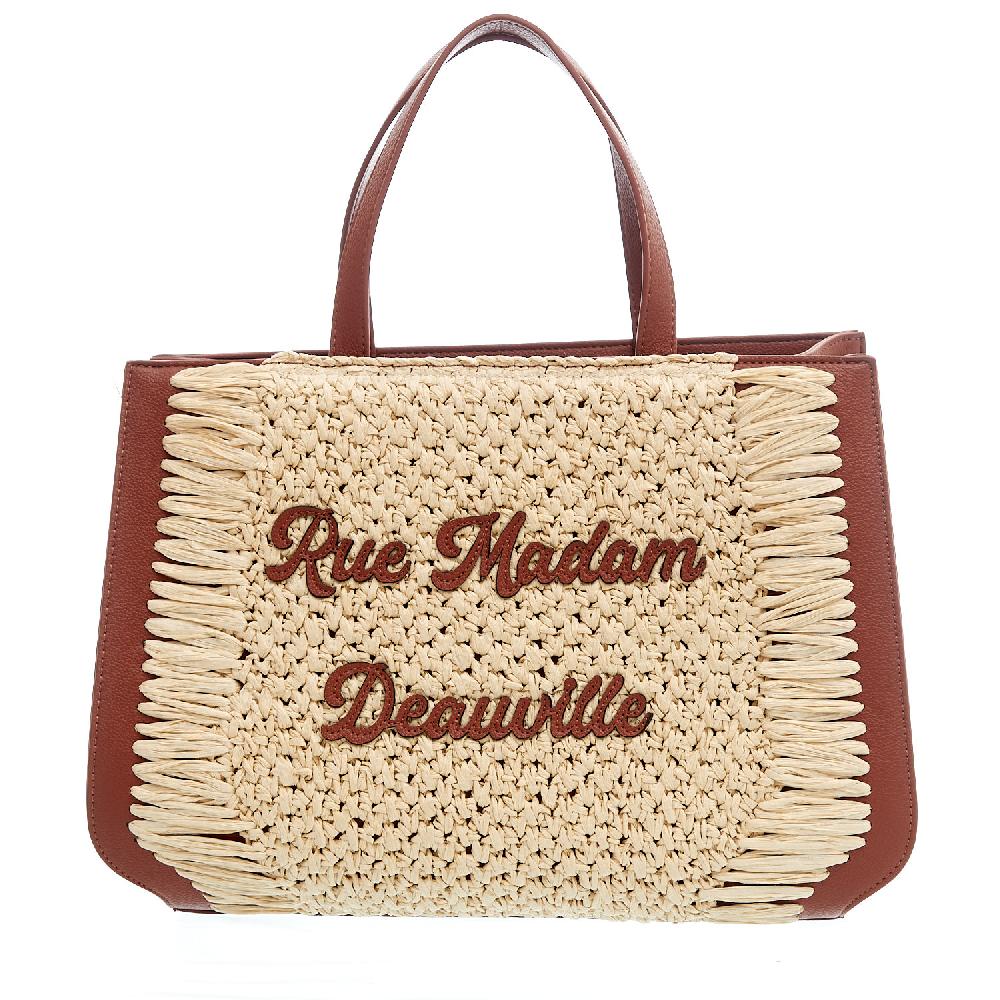 Sorelle Perego Nassau XL pelle cuoio e raffia Ritorno libero