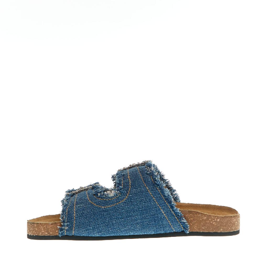 Sorelle Perego ciabatta jeans fibbia strass Ultimi tre giorni