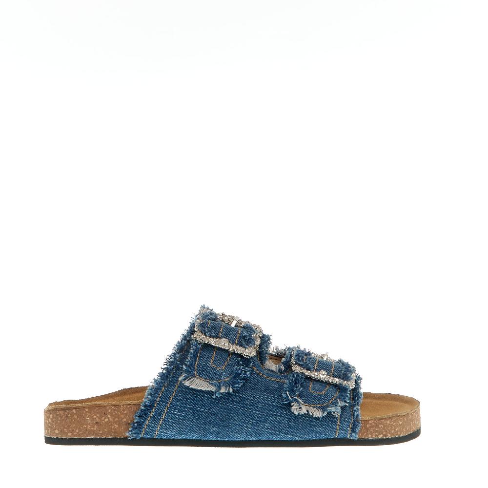 Sorelle Perego ciabatta jeans fibbia strass Ultimi tre giorni