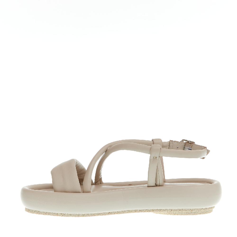 Sorelle Perego sandalo zeppa bassa pelle beige Latest stili