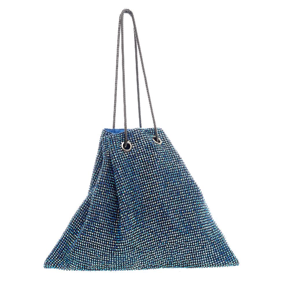 Sorelle Perego borsa a sacchetto strass pavone Ultimi due giorni