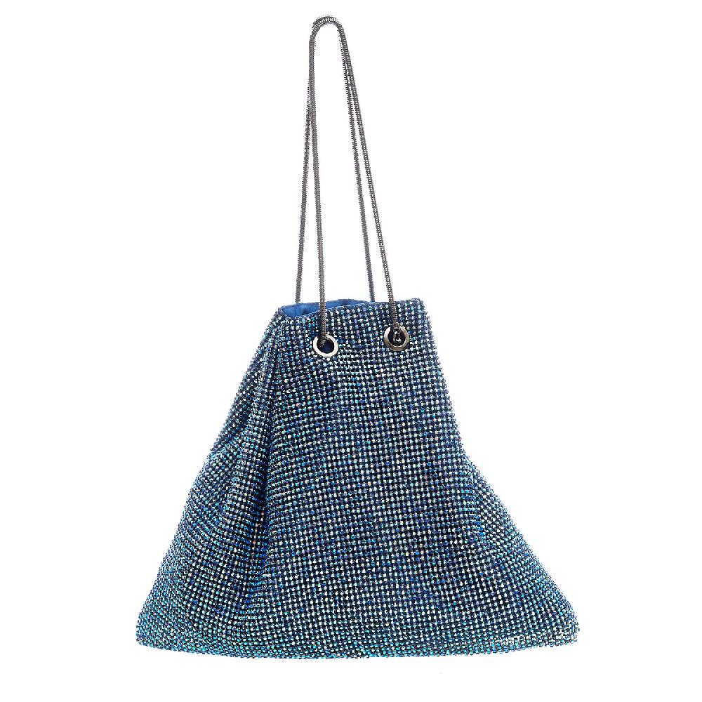 Sorelle Perego borsa a sacchetto strass pavone Ultimi due giorni