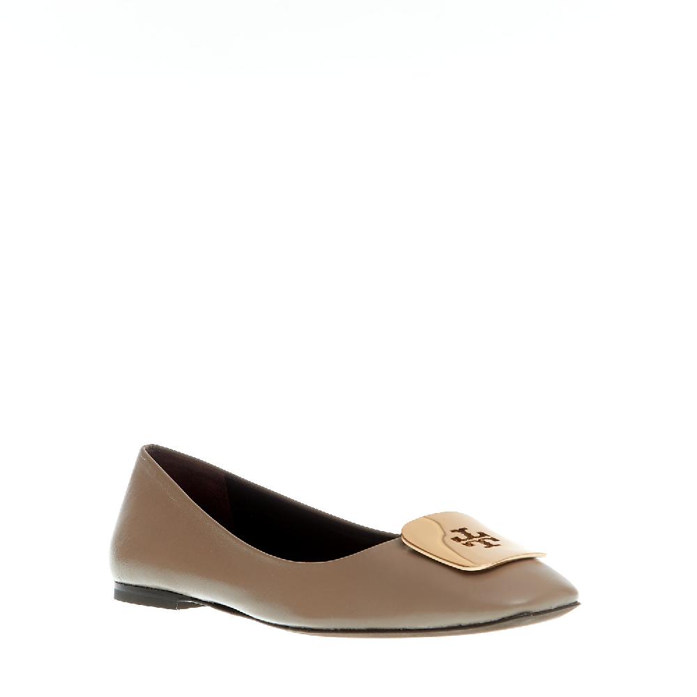 Sorelle Perego ballerina pelle fango logo oro Fino al 50% di sconto