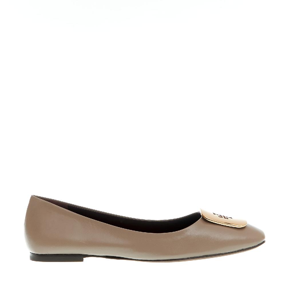 Sorelle Perego ballerina pelle fango logo oro Fino al 50% di sconto