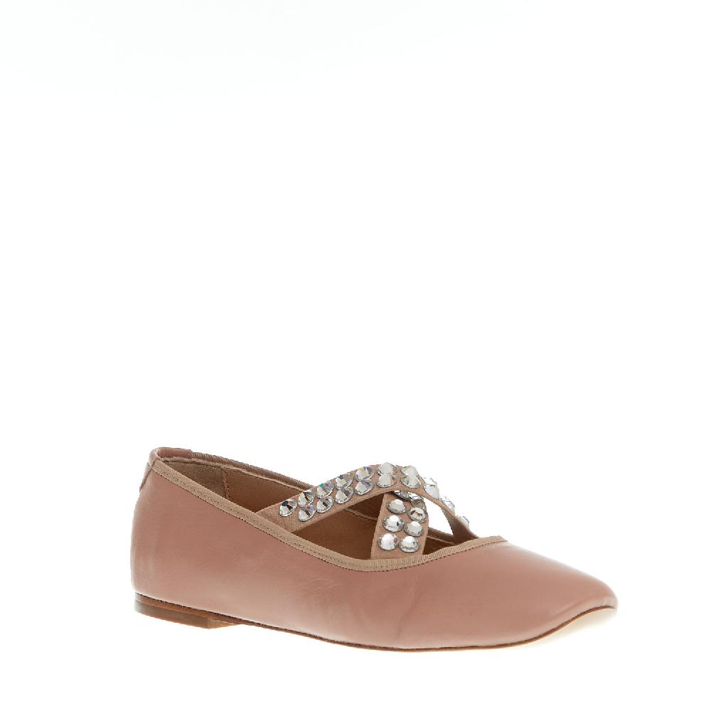 Sorelle Perego ballerina rosa incrocio strass Offerta speciale della fabbrica