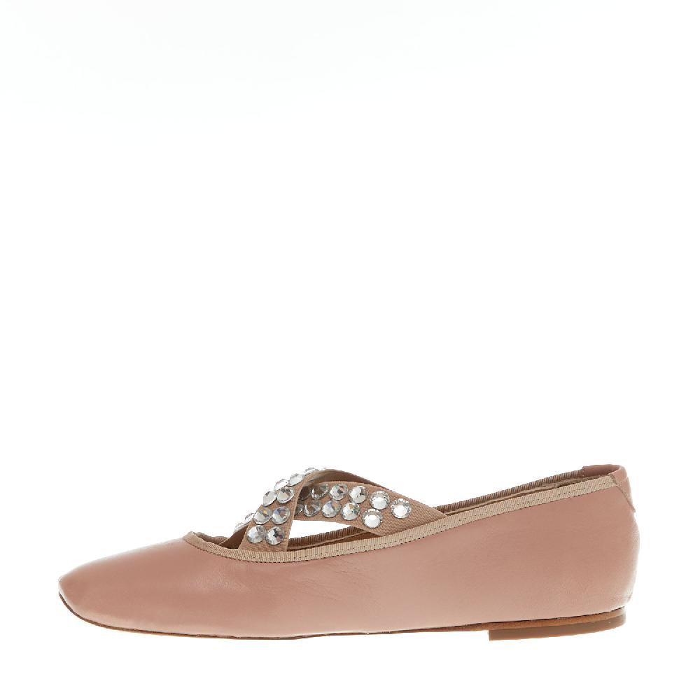 Sorelle Perego ballerina rosa incrocio strass Offerta speciale della fabbrica