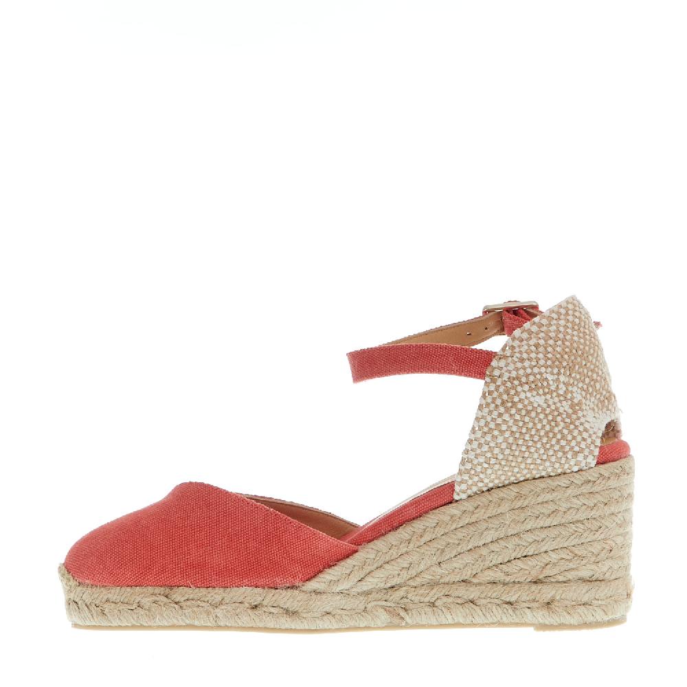 Sorelle Perego Espadrillas zeppa 70 mm tessuto fragola Discount Store per i nuovi prodotti